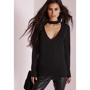 Black choker top - Misguided